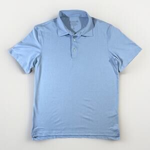 Vineyard Vine Jim Nantz Light Blue Short Sleeve Polo Shirt Size M